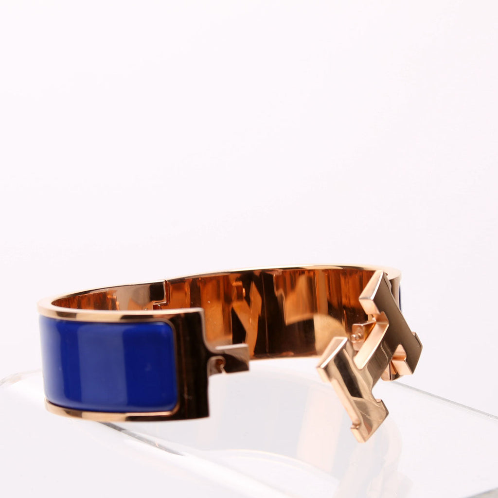 Clic Clac Wide PM Bracelet Gold/Blue