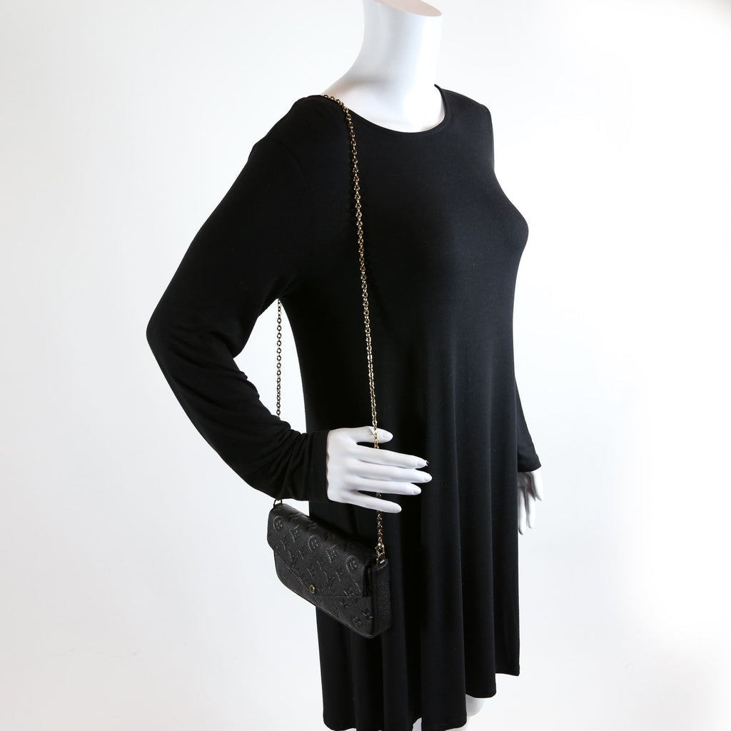 Pochette Felicie Empreinte Black