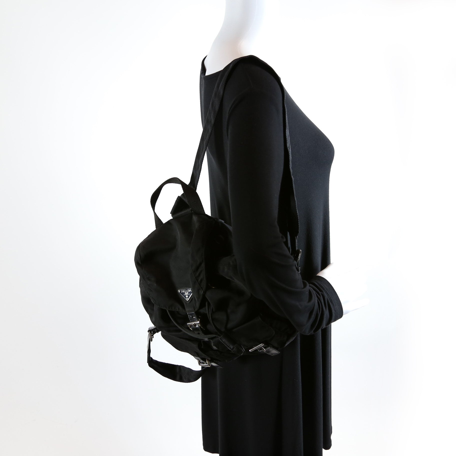 Nylon Backpack Small Black