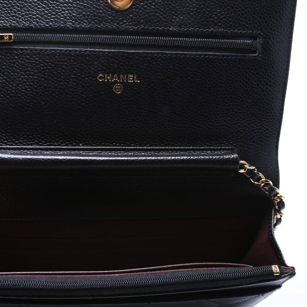 WOC Classic Quilted Caviar RFID Black