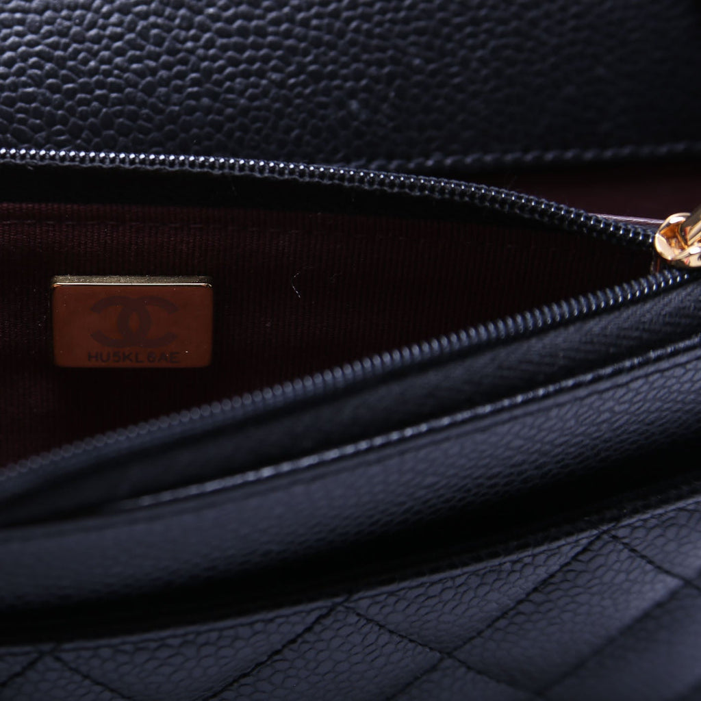 WOC Classic Quilted Caviar RFID Black