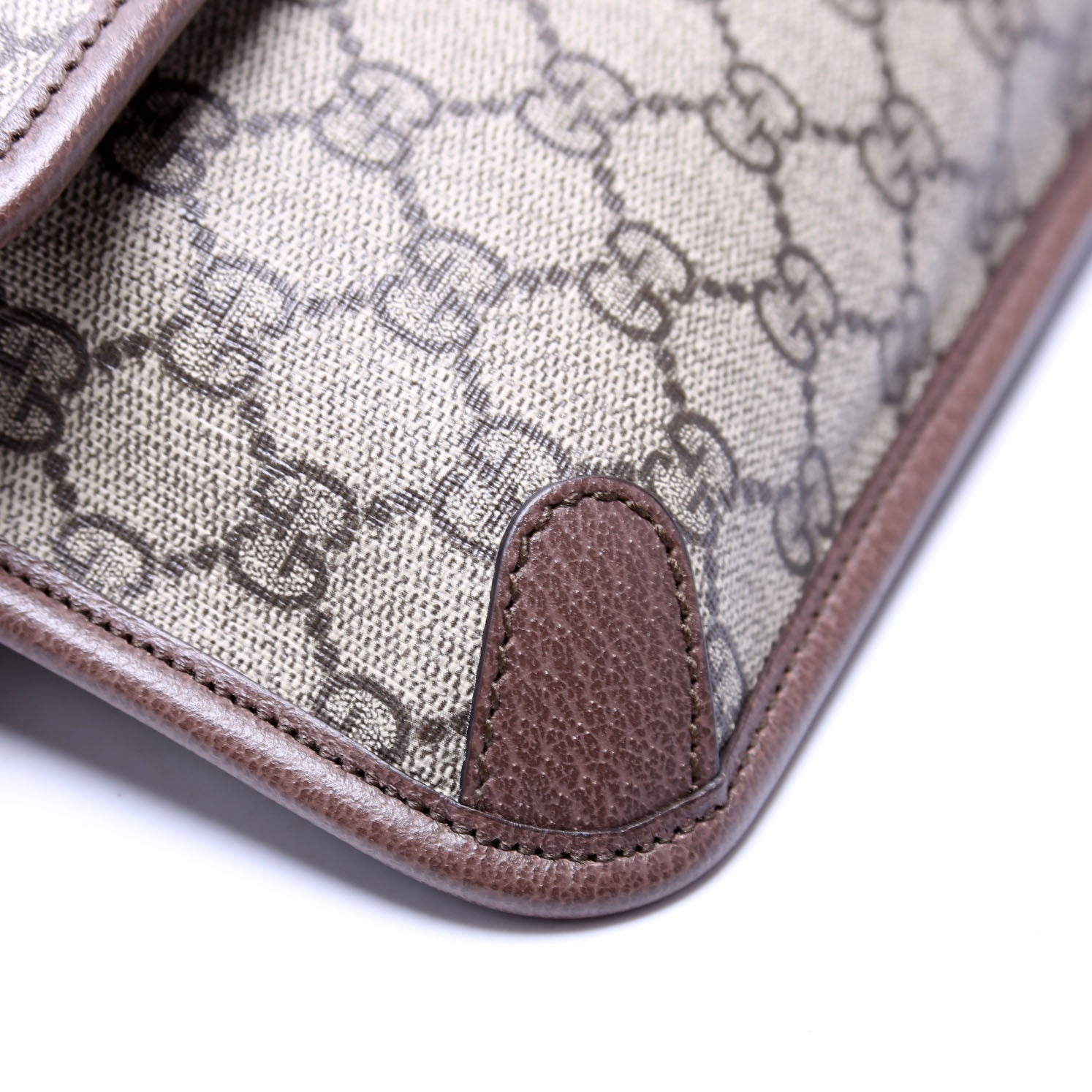 493930 GG Supreme Neo Web Belt Bag Brown