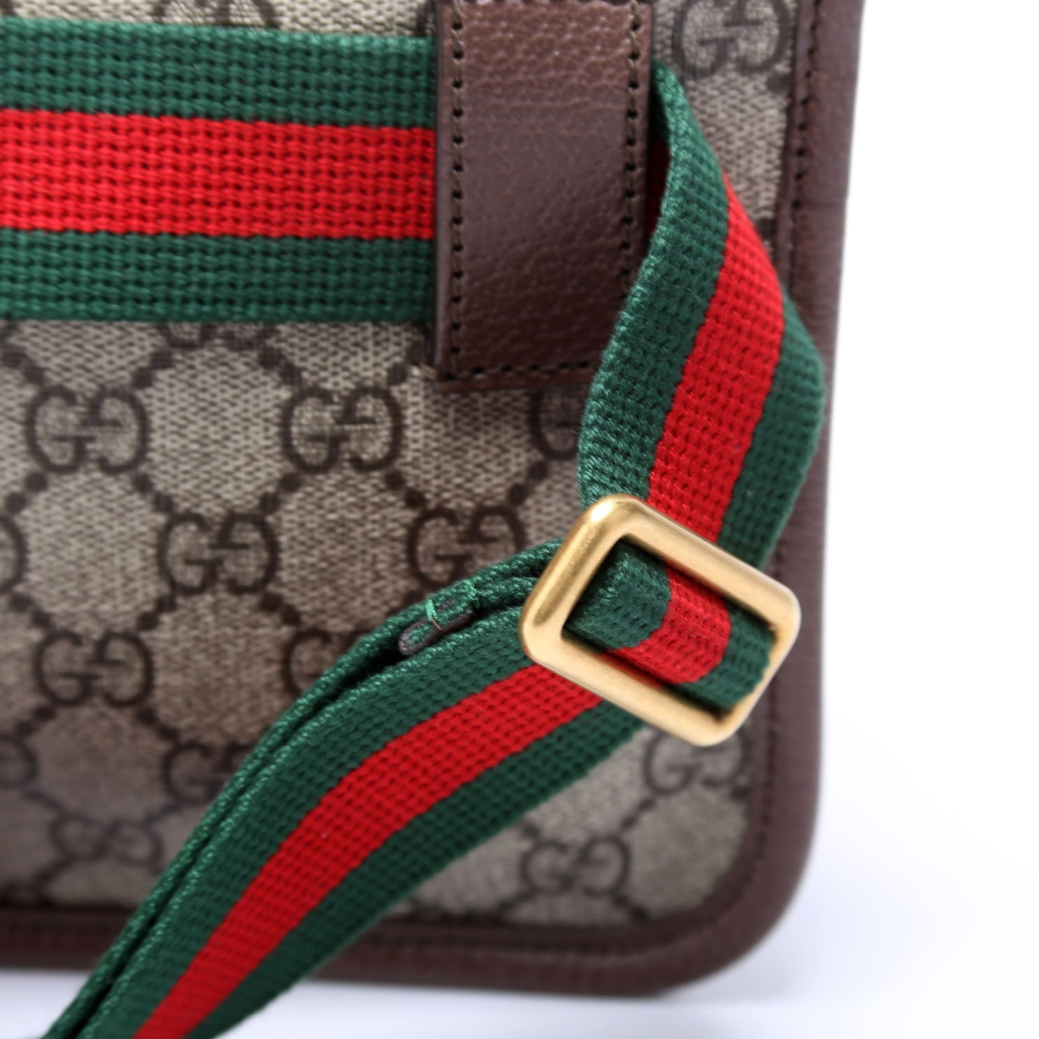 493930 GG Supreme Neo Web Belt Bag Brown