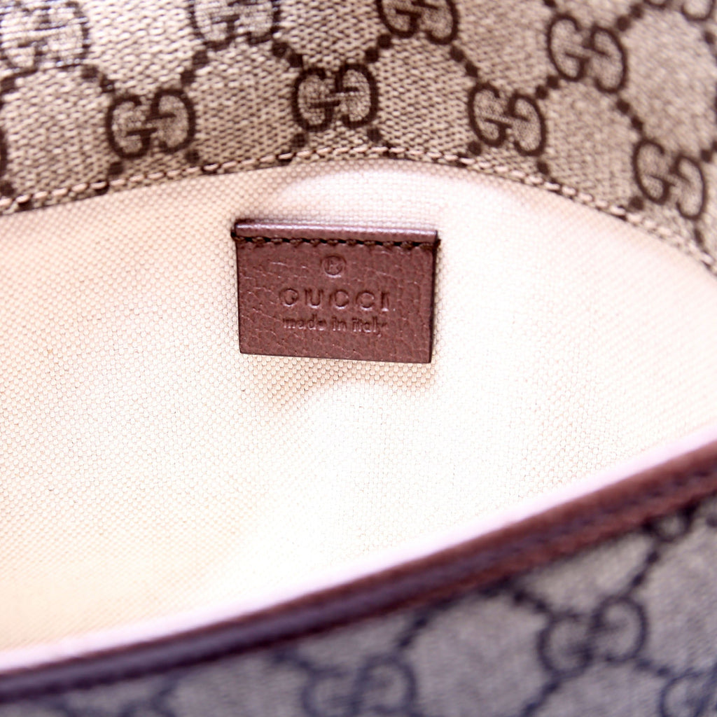 493930 GG Supreme Neo Web Belt Bag Brown