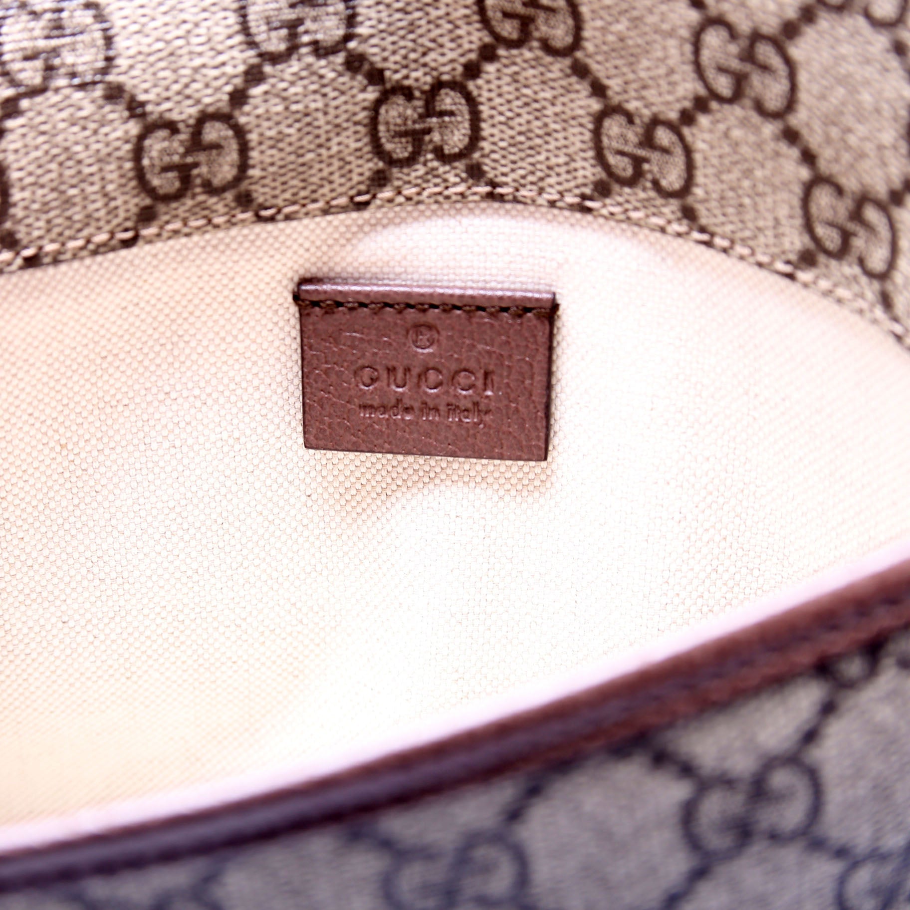 493930 GG Supreme Neo Web Belt Bag Brown