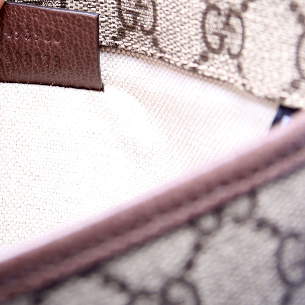 493930 GG Supreme Neo Web Belt Bag Brown