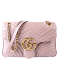 Gucci 443496 Marmont Leather Shoulder Medium Tan