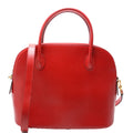 Dome Grained Leather Vintage Red