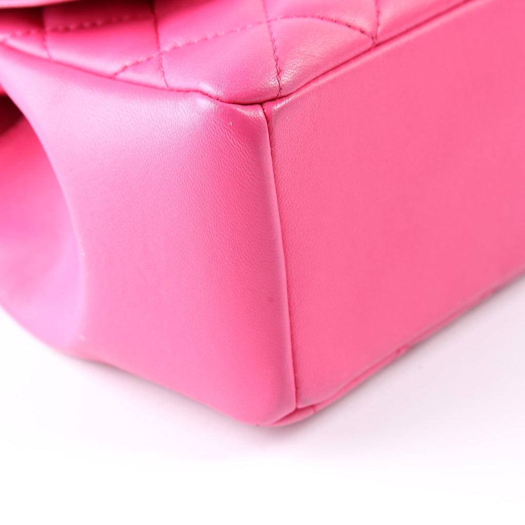 Mademoiselle Flap Bag Quilted Lambskin 21M Pink