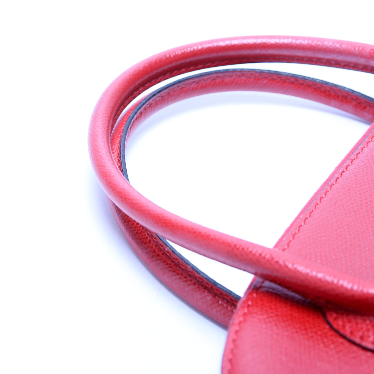 Dome Grained Leather Vintage Red