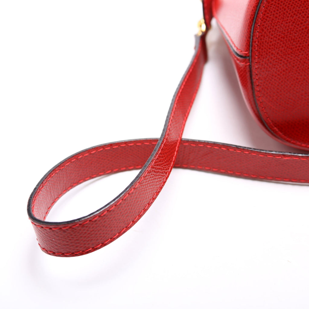 Dome Grained Leather Vintage Red