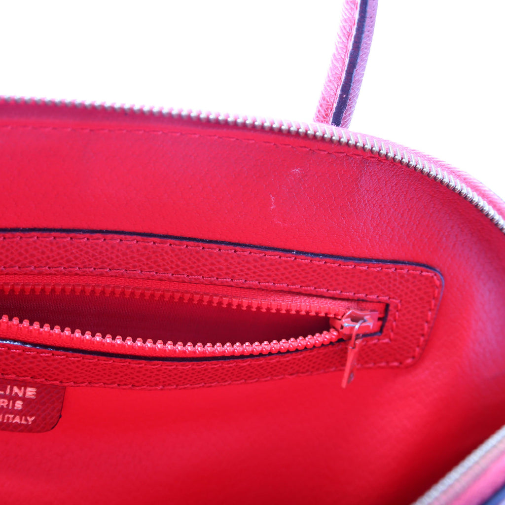 Dome Grained Leather Vintage Red