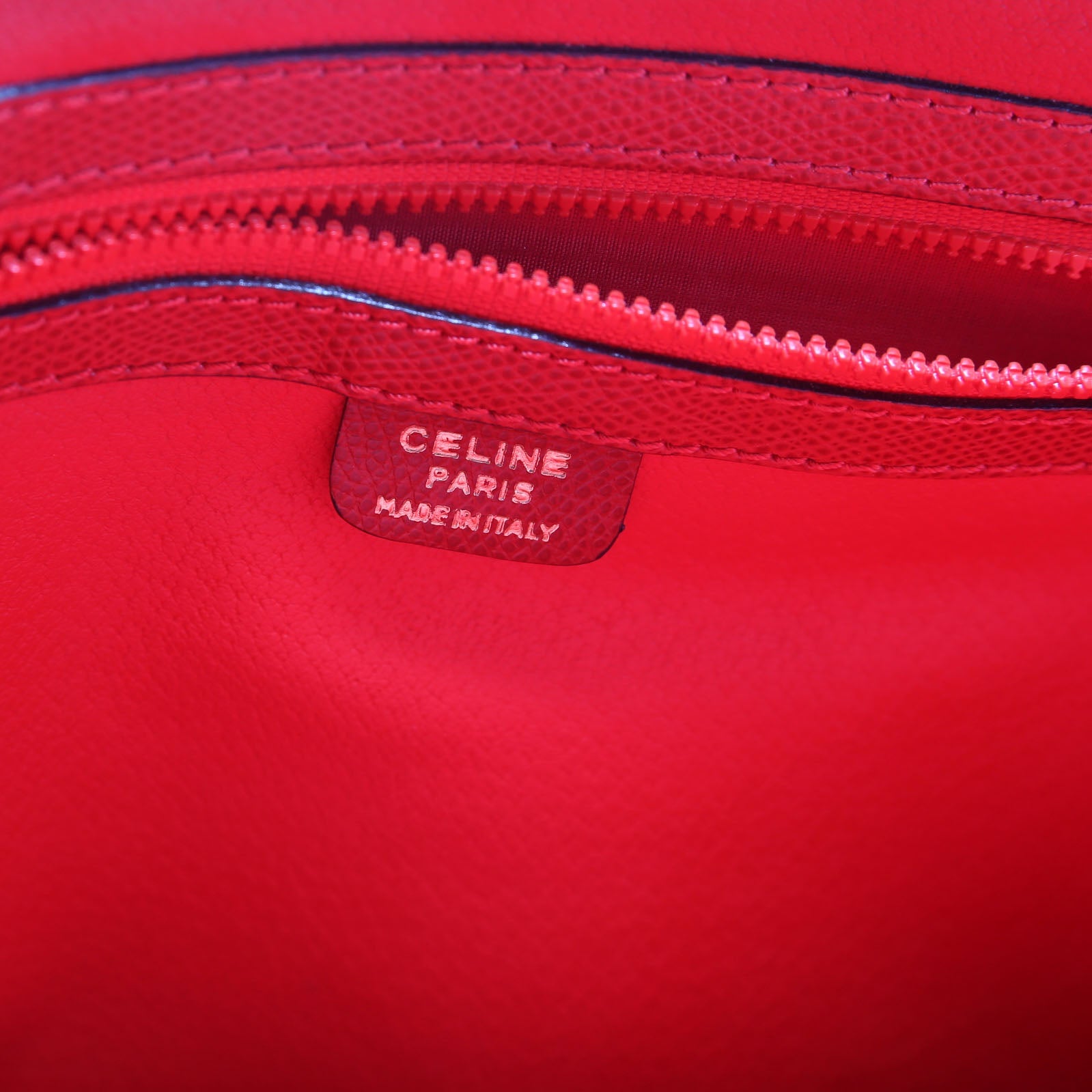Dome Grained Leather Vintage Red