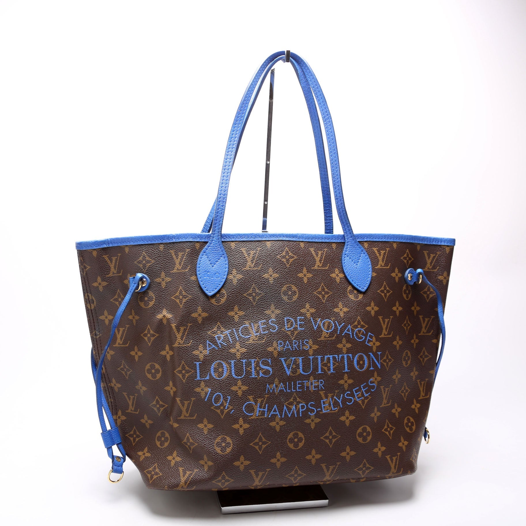 Neverfull MM Ikat Monogram Blue