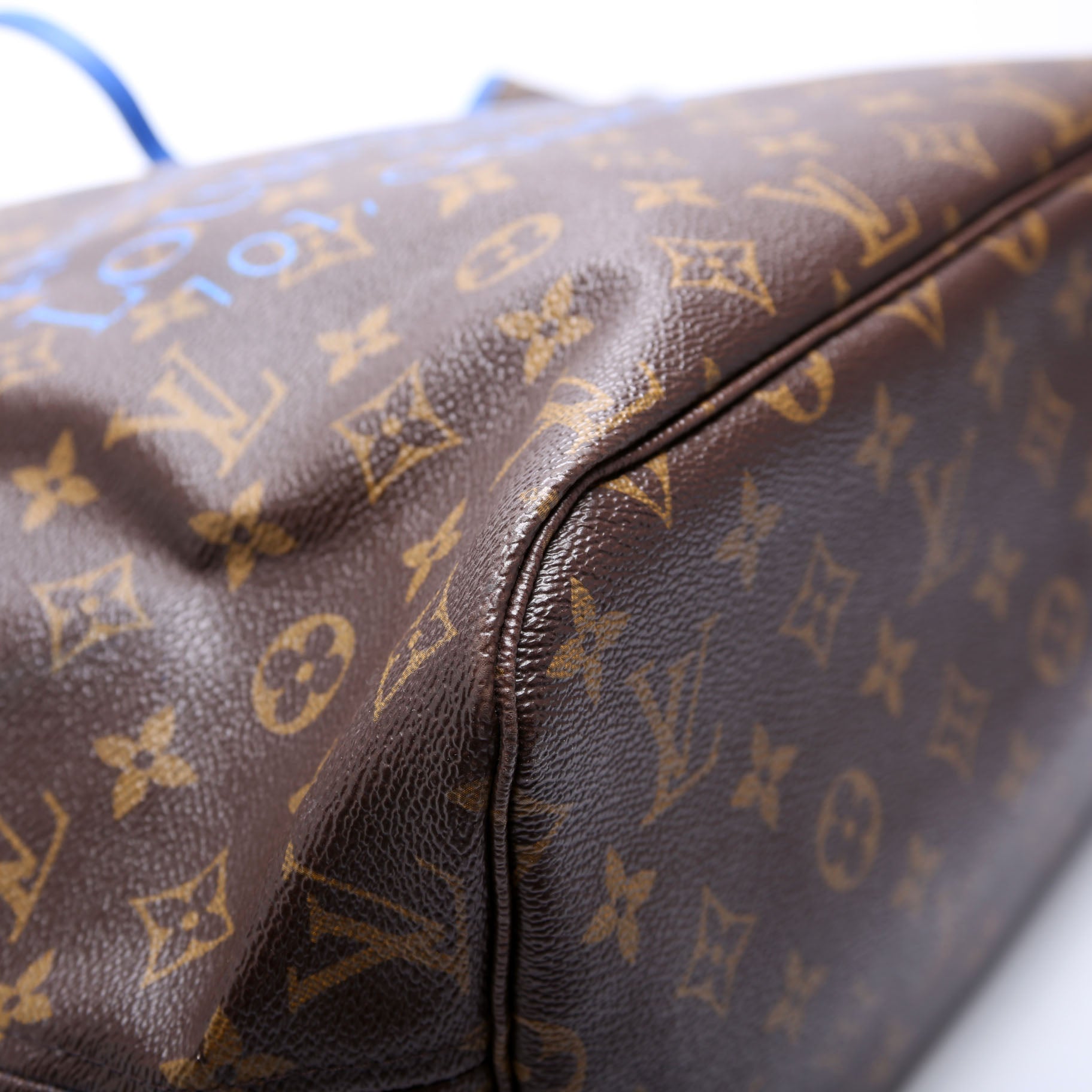 Neverfull MM Ikat Monogram Blue