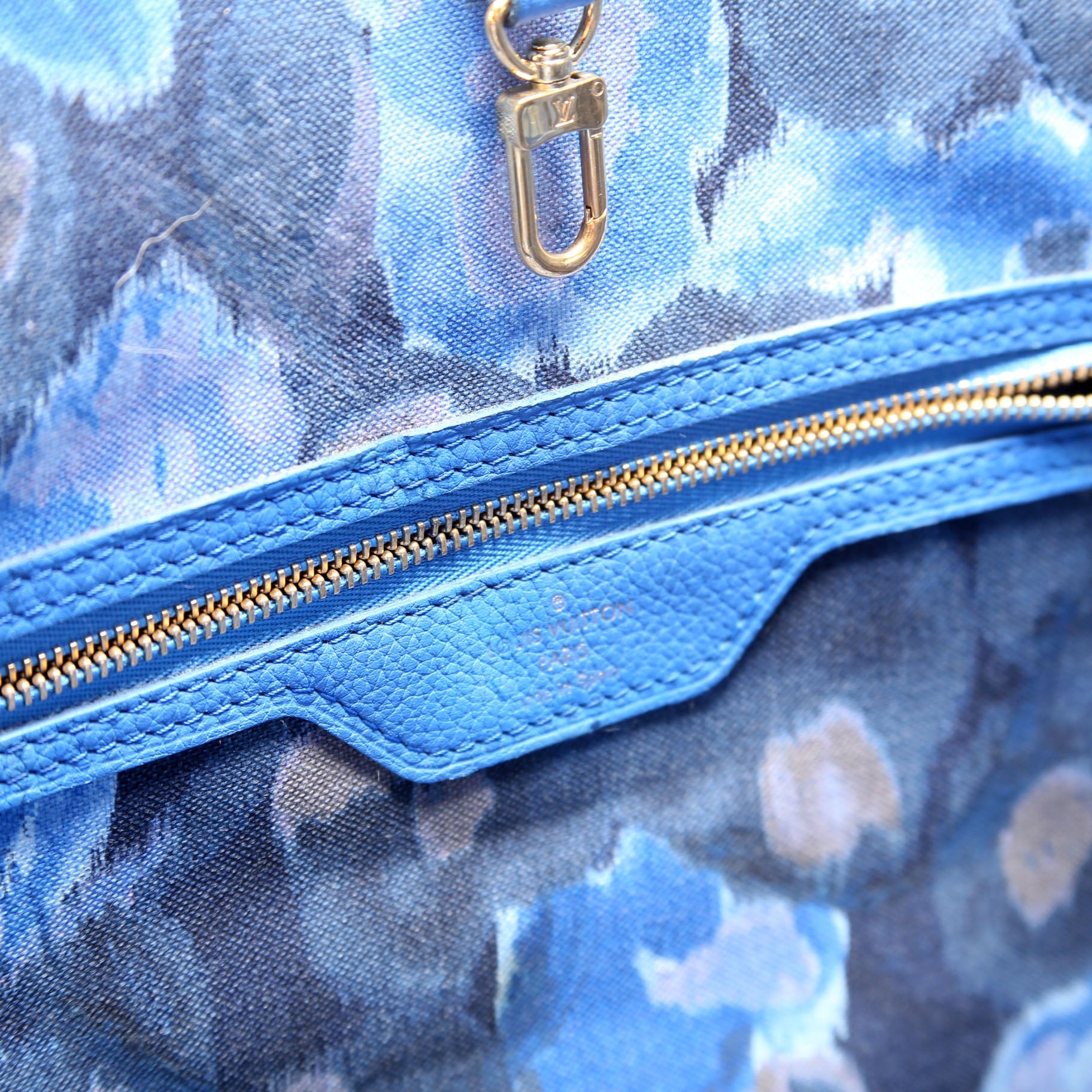 Neverfull MM Ikat Monogram Blue