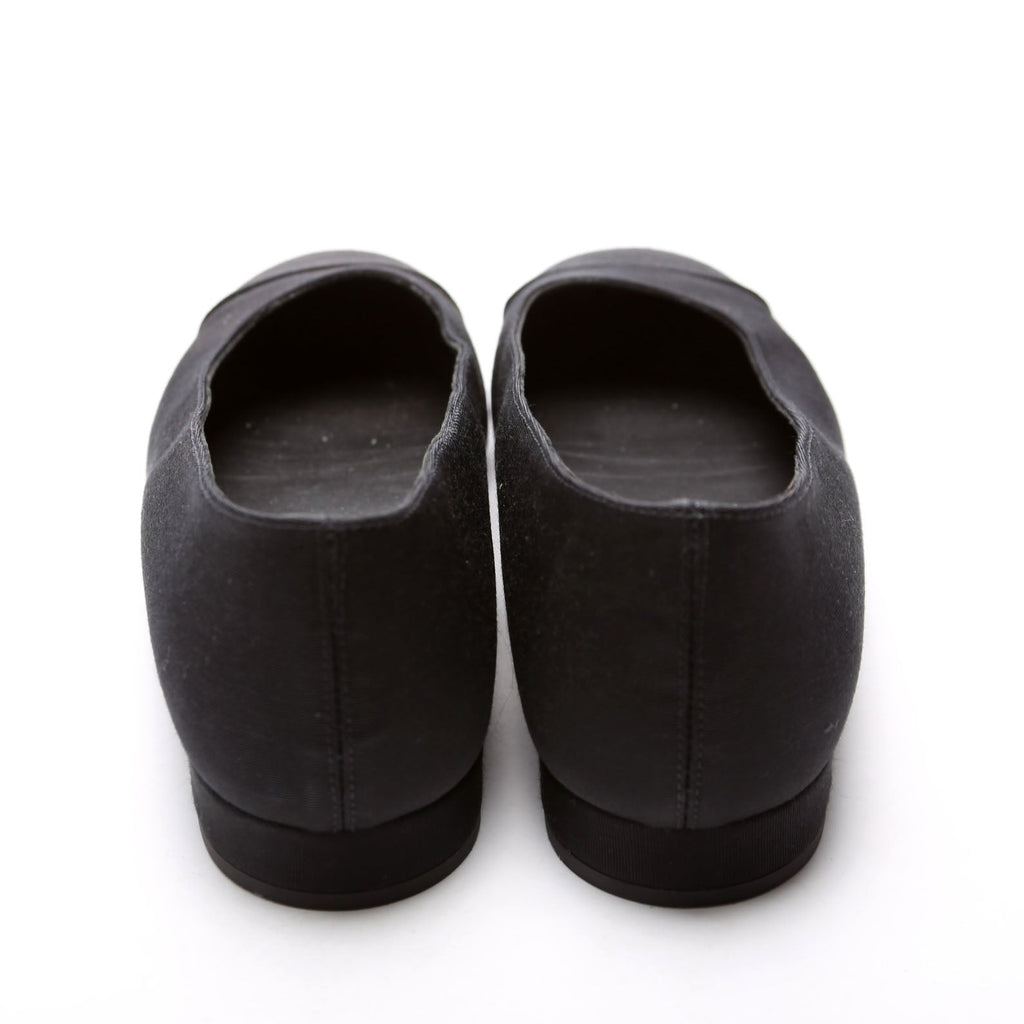 Cap Toe Uniform Ballet Flats Size 39 Black