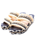 Voltinoudou Raffia Studded Spike Sandals Siz 39