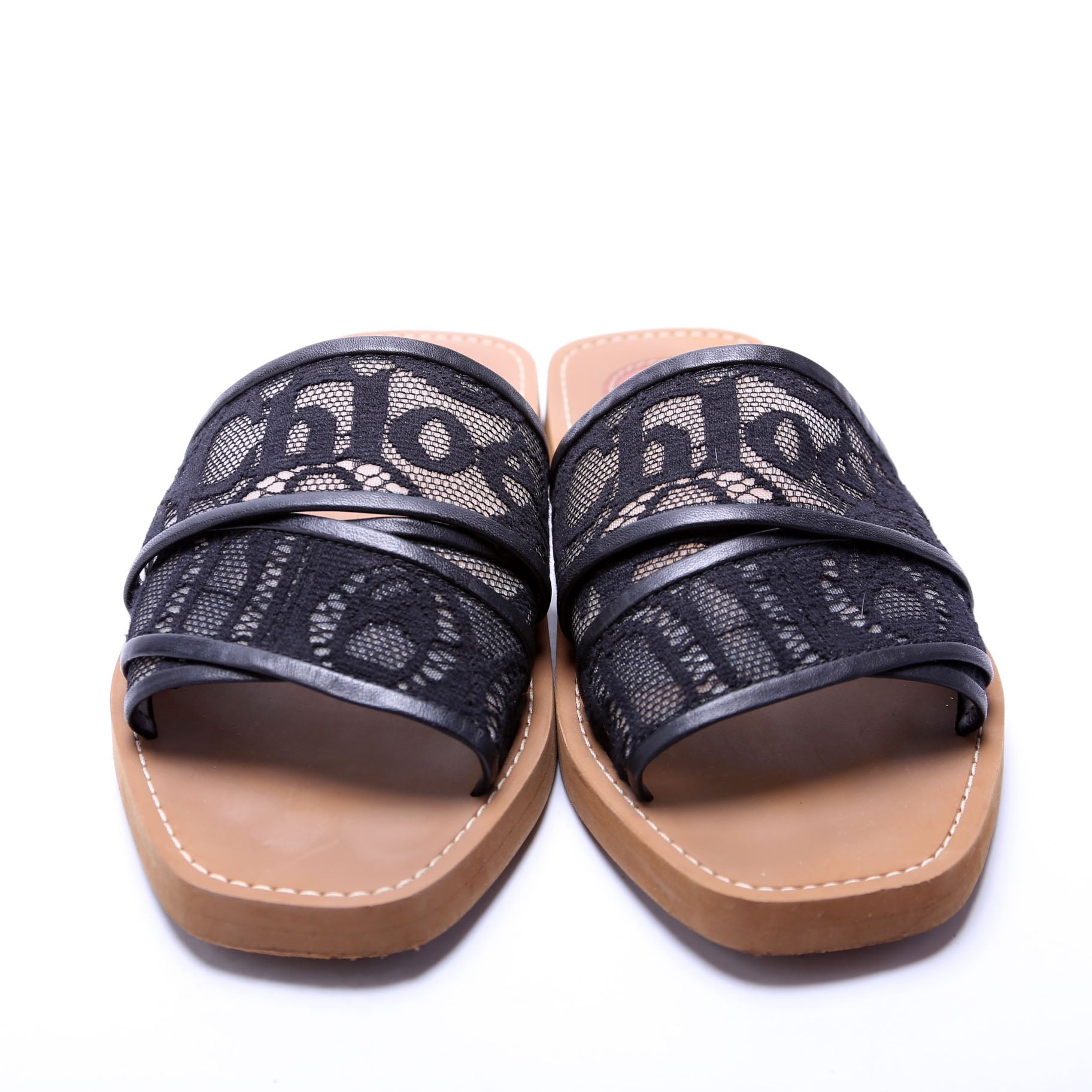 Woody Flat Mules Size 39 Black