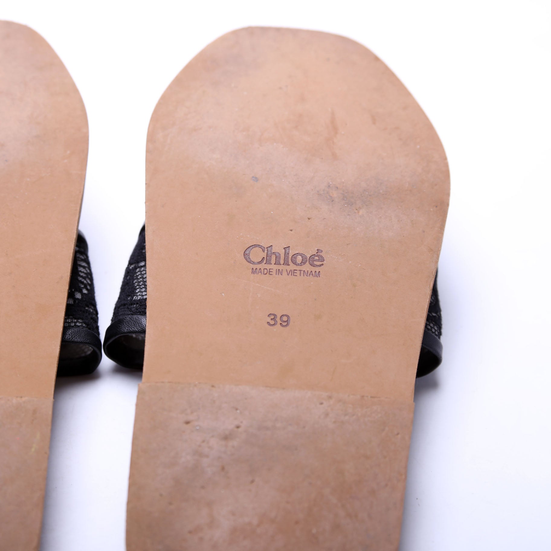 Woody Flat Mules Size 39 Black