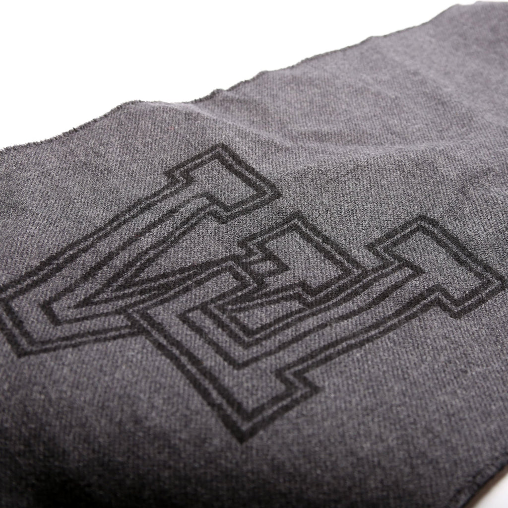 LV College League Fringe Wool Scarf Black
