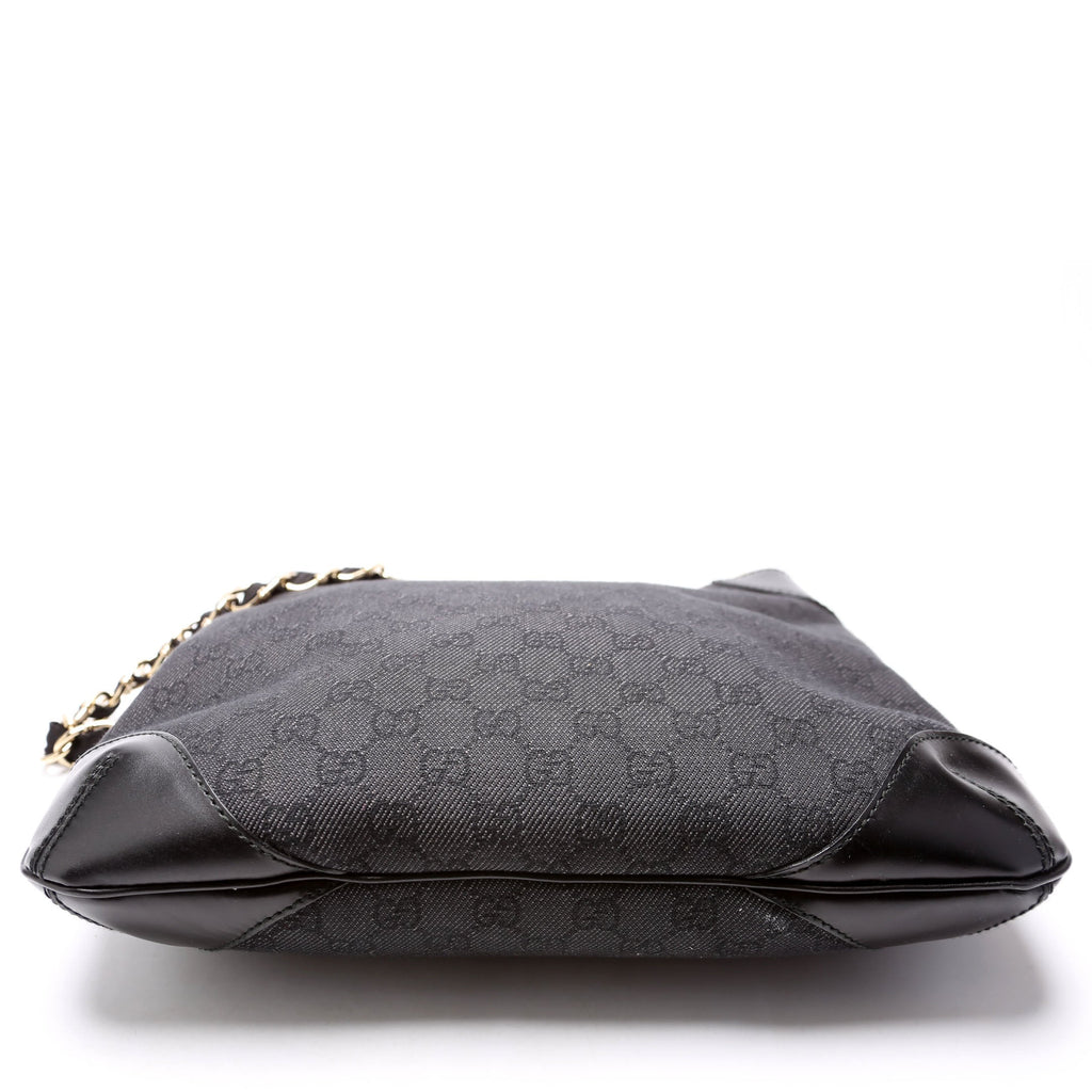 196140 GG Canvas Capri Chain Shoulder Bag Black