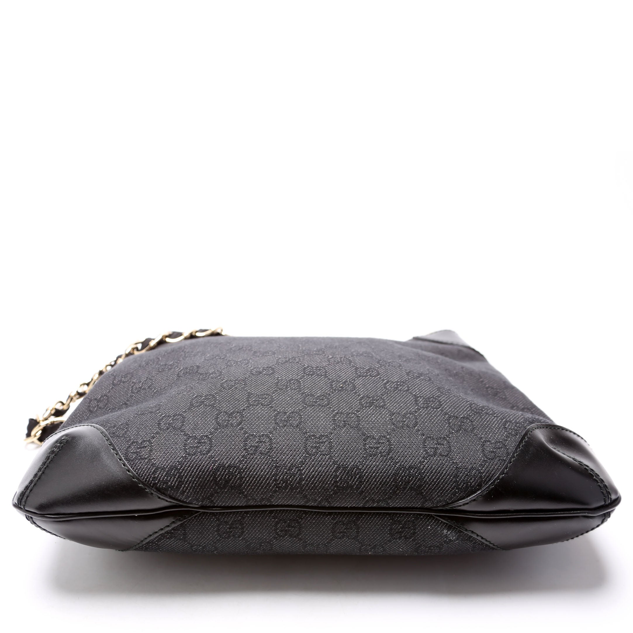 196140 GG Canvas Capri Chain Shoulder Bag Black
