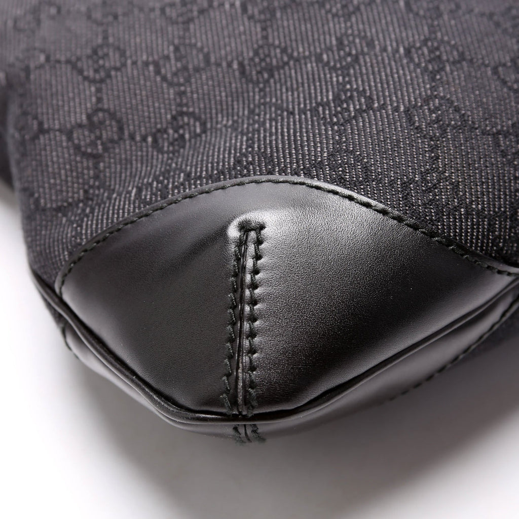 196140 GG Canvas Capri Chain Shoulder Bag Black
