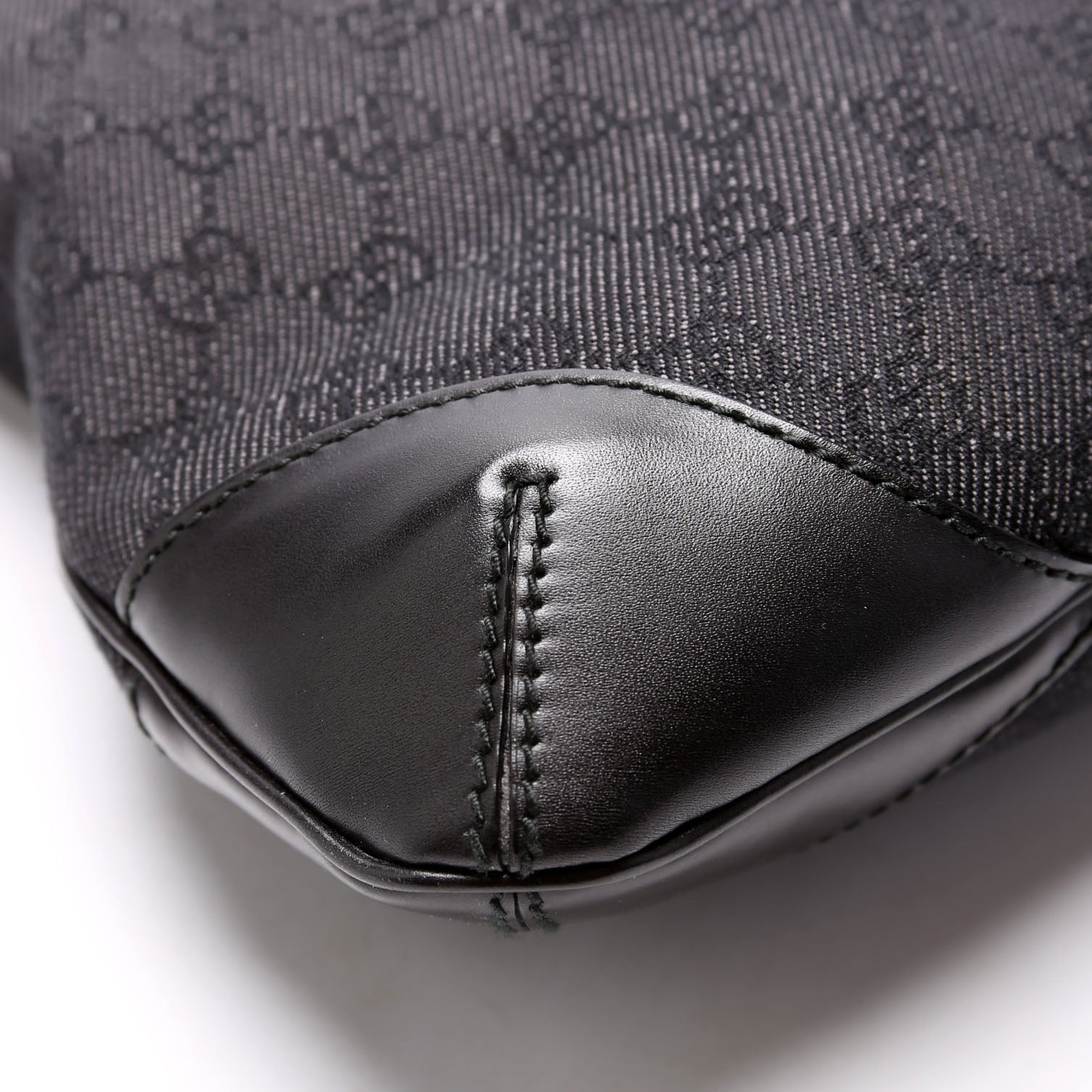 196140 GG Canvas Capri Chain Shoulder Bag Black
