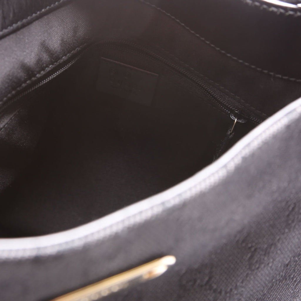 196140 GG Canvas Capri Chain Shoulder Bag Black