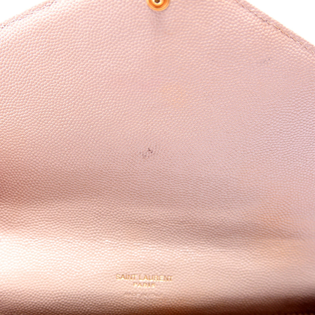 617662 Grain De Cassandre Flap Pouch Wristlet Tan