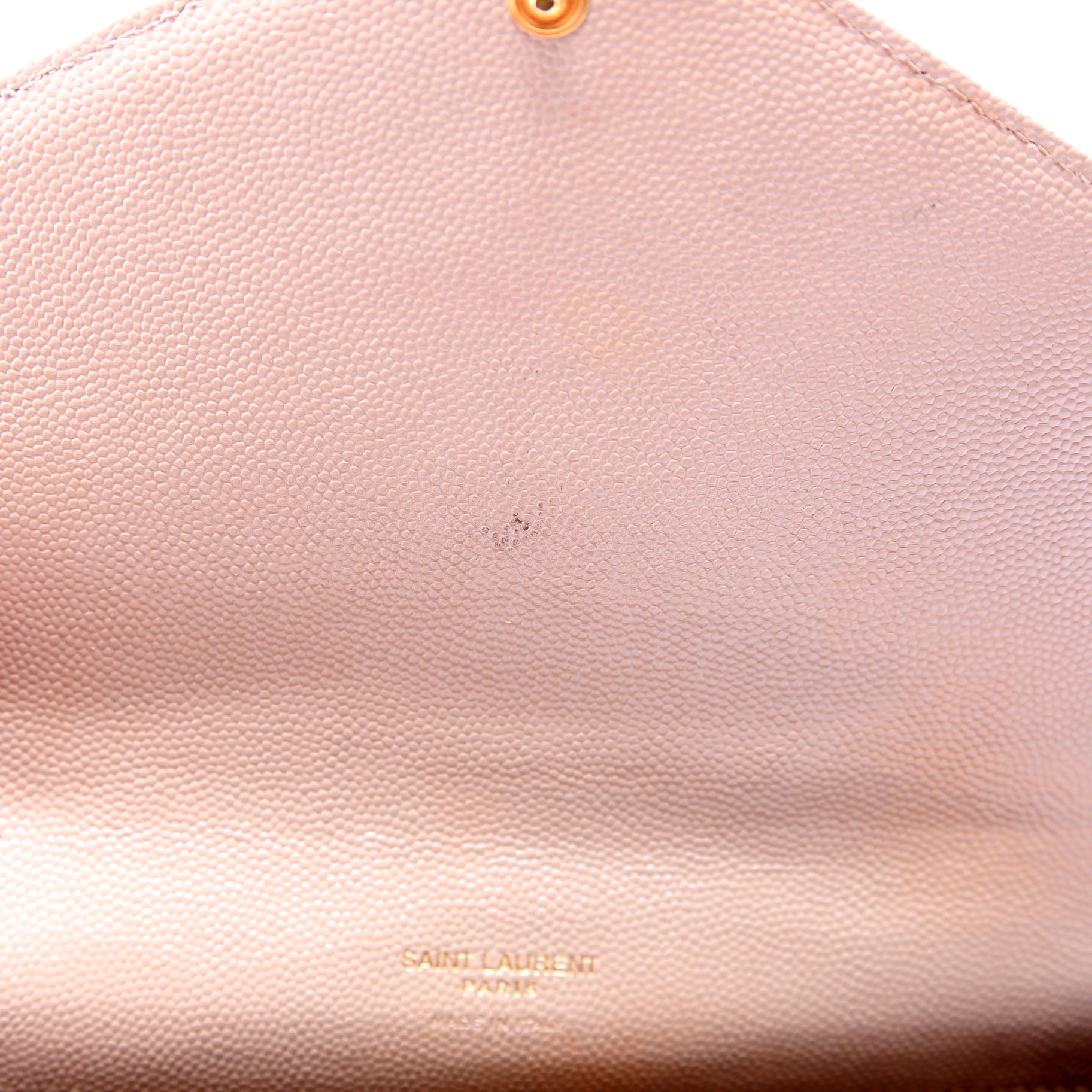 617662 Grain De Cassandre Flap Pouch Wristlet Tan