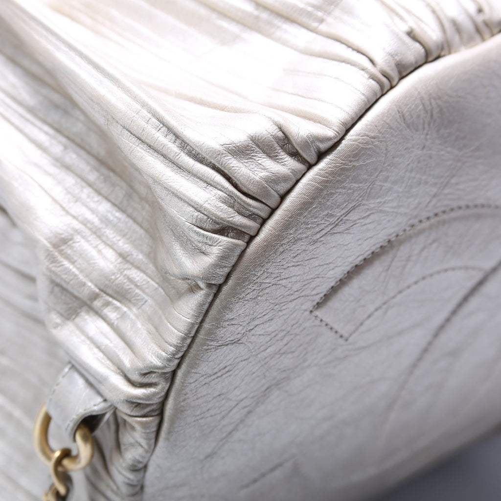 Coco Pleats Drawstring Iridescent Bag 25M Gold