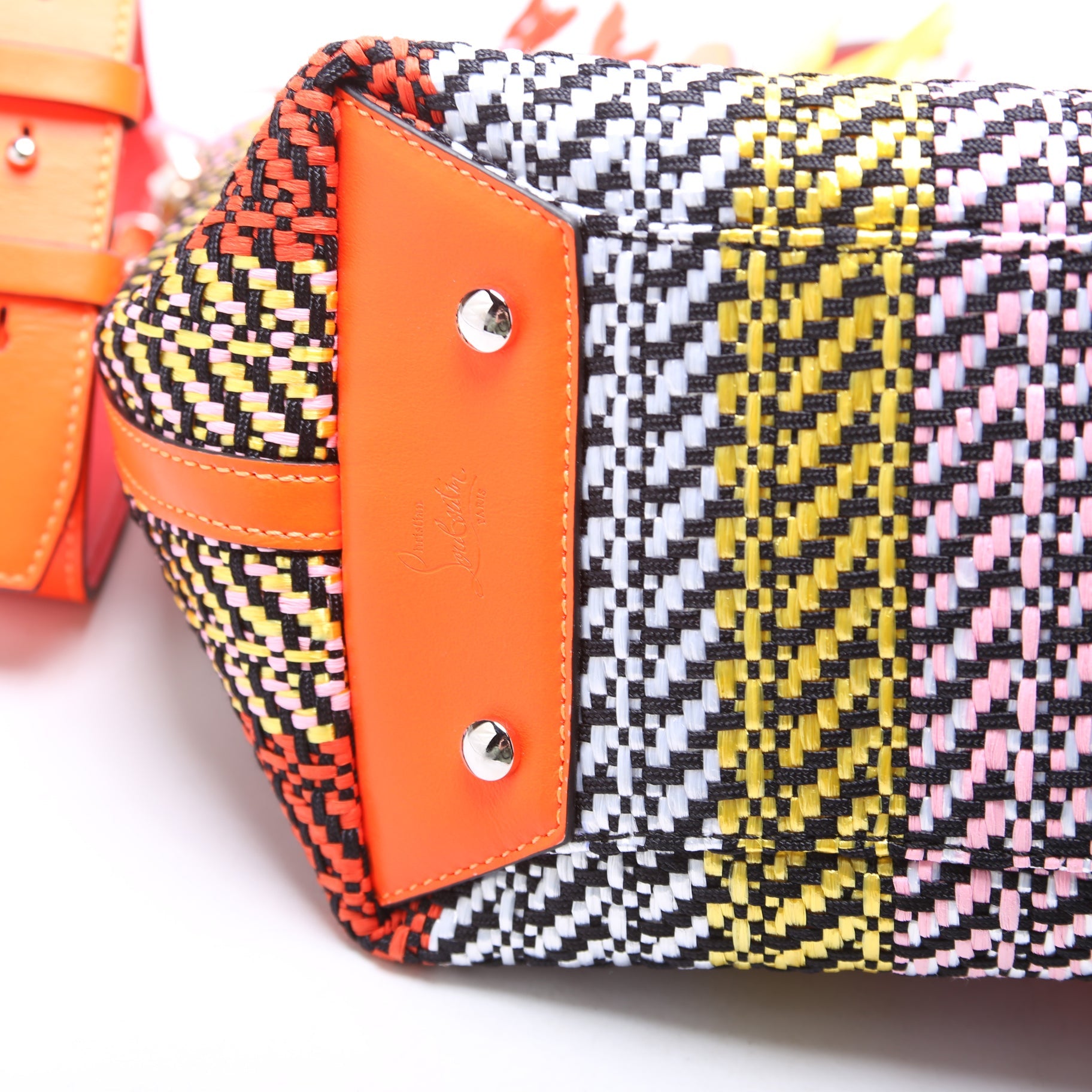 Frangibus Fringe Raffia Small Tote Multicolor