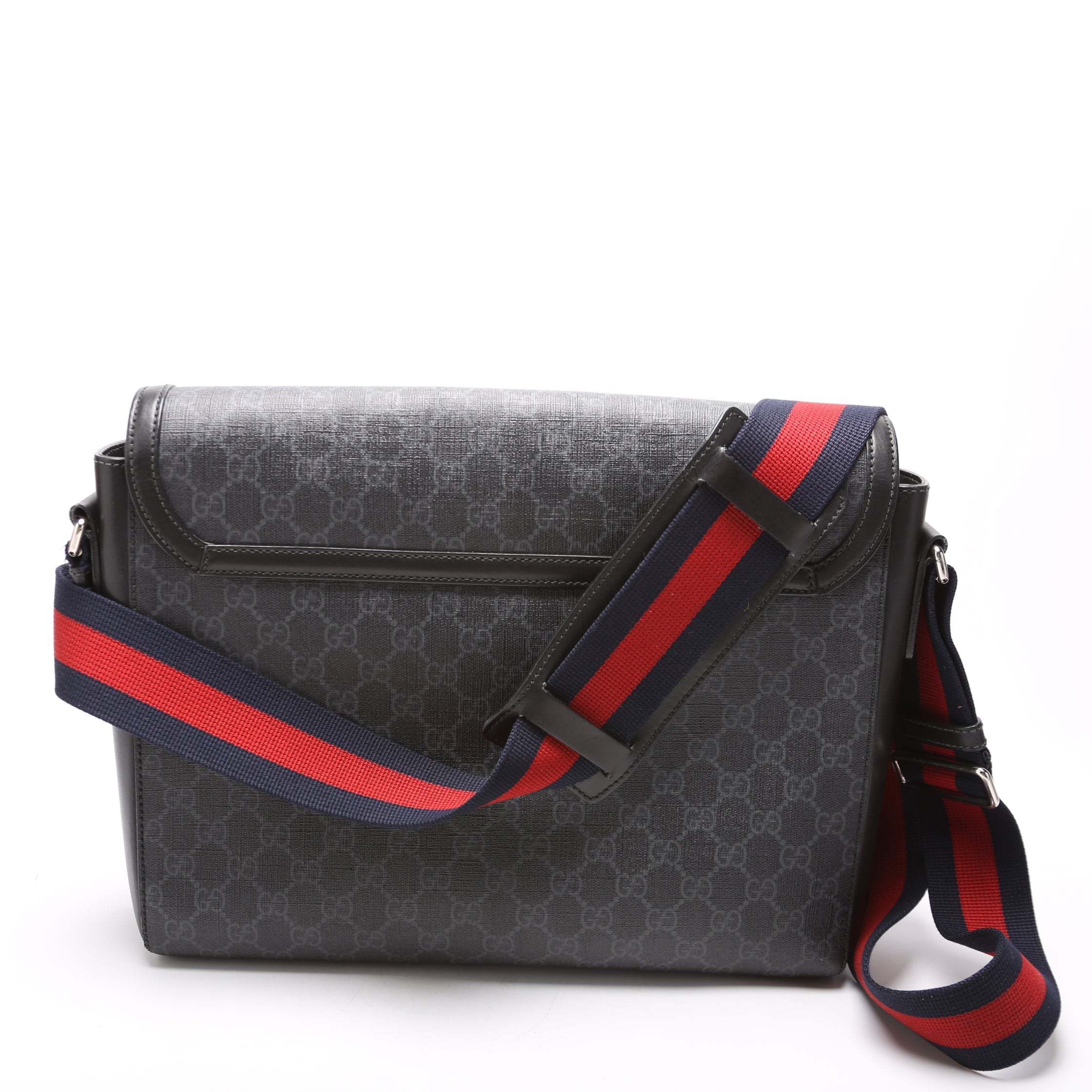 Gucci 474138 GG Supreme Messenger Black