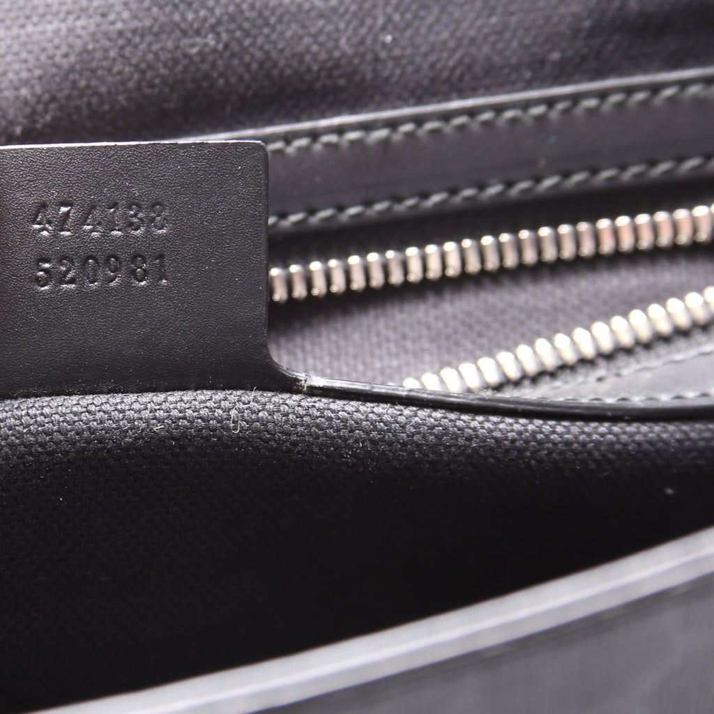 Gucci 474138 GG Supreme Messenger Black