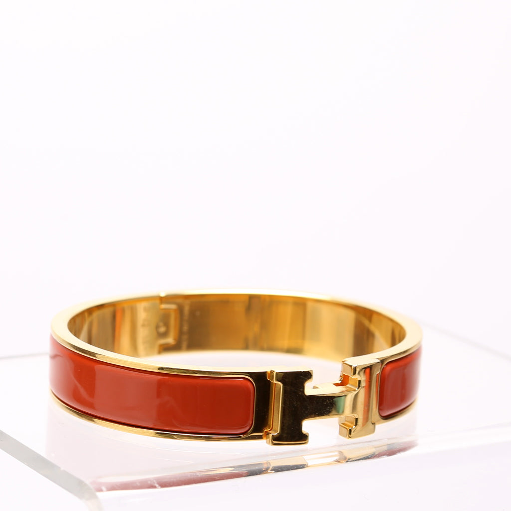 Clic Clac Narrow PM Bracelet Gold/Orange