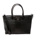 Quilted Calfskin Diagramme Tote 1BA195 Black