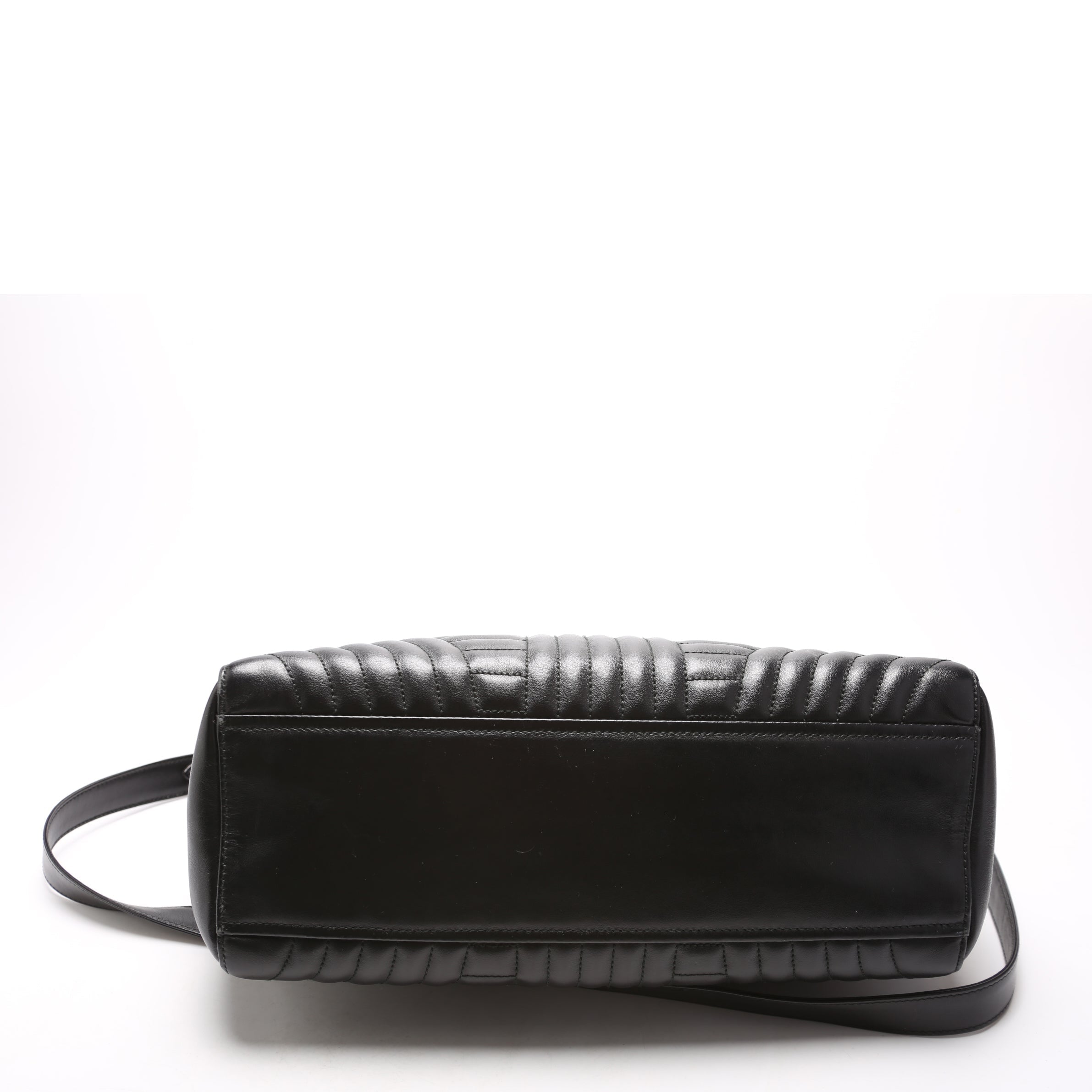 Quilted Calfskin Diagramme Tote 1BA195 Black