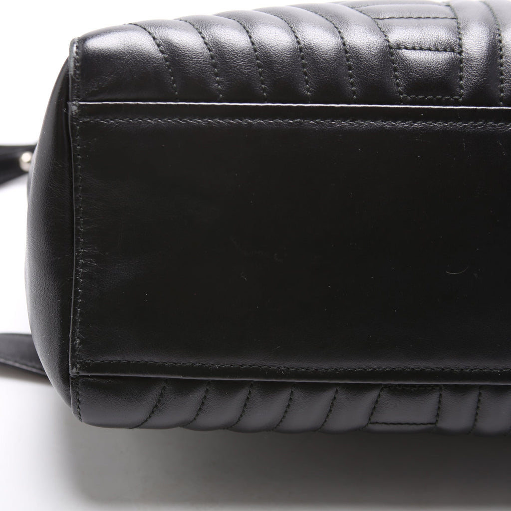 Quilted Calfskin Diagramme Tote 1BA195 Black