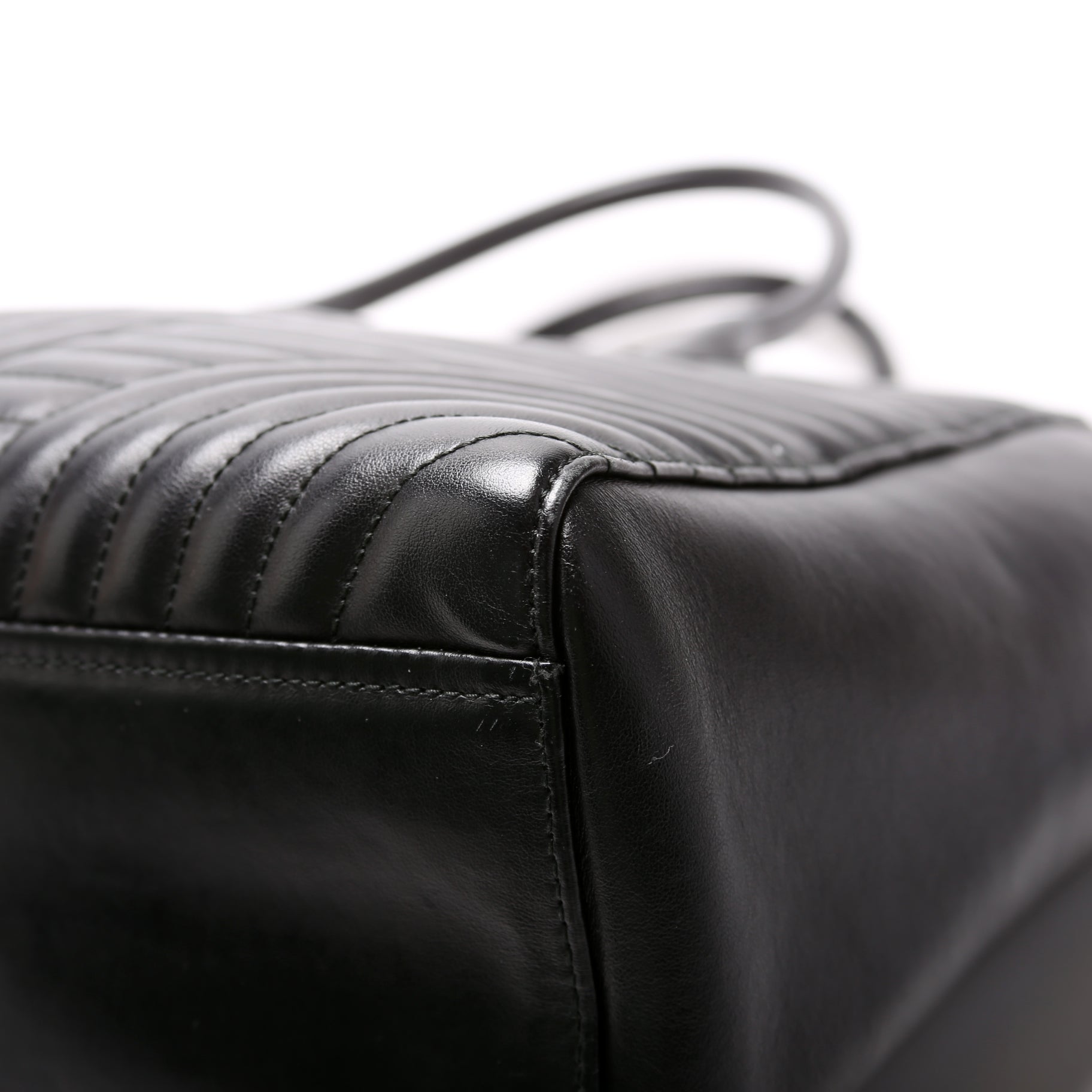Quilted Calfskin Diagramme Tote 1BA195 Black