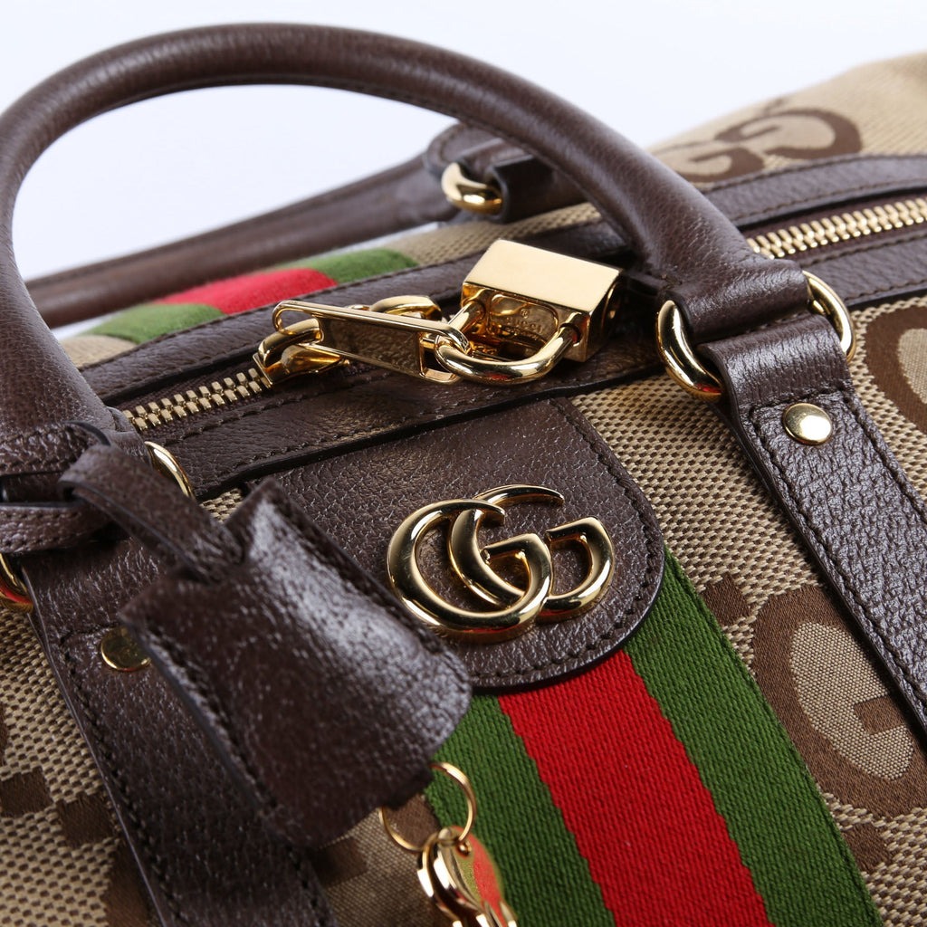 696039 GG Jumbo Canvas Large Duffle Bag