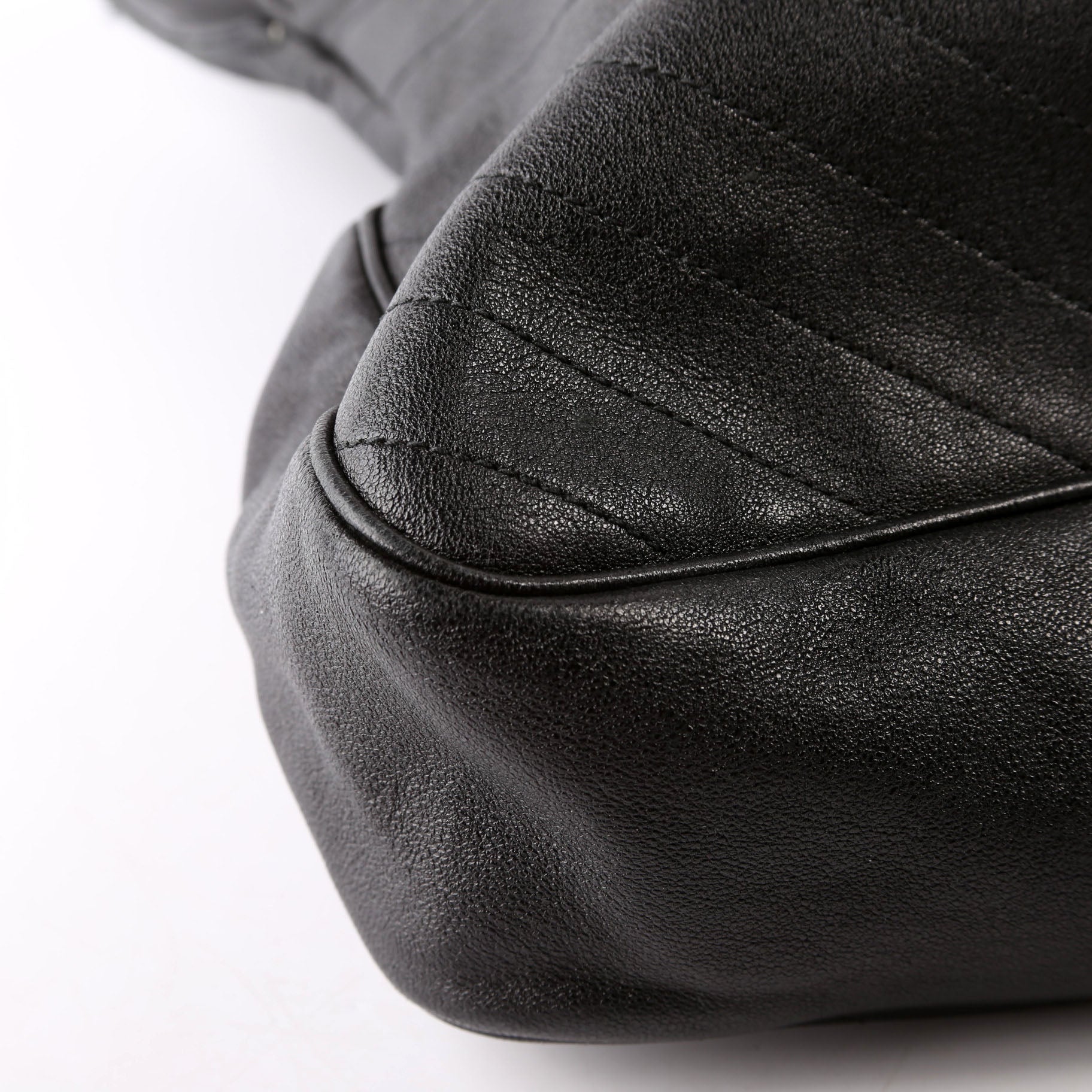 751516 Blondie Medium Leather Tote Black