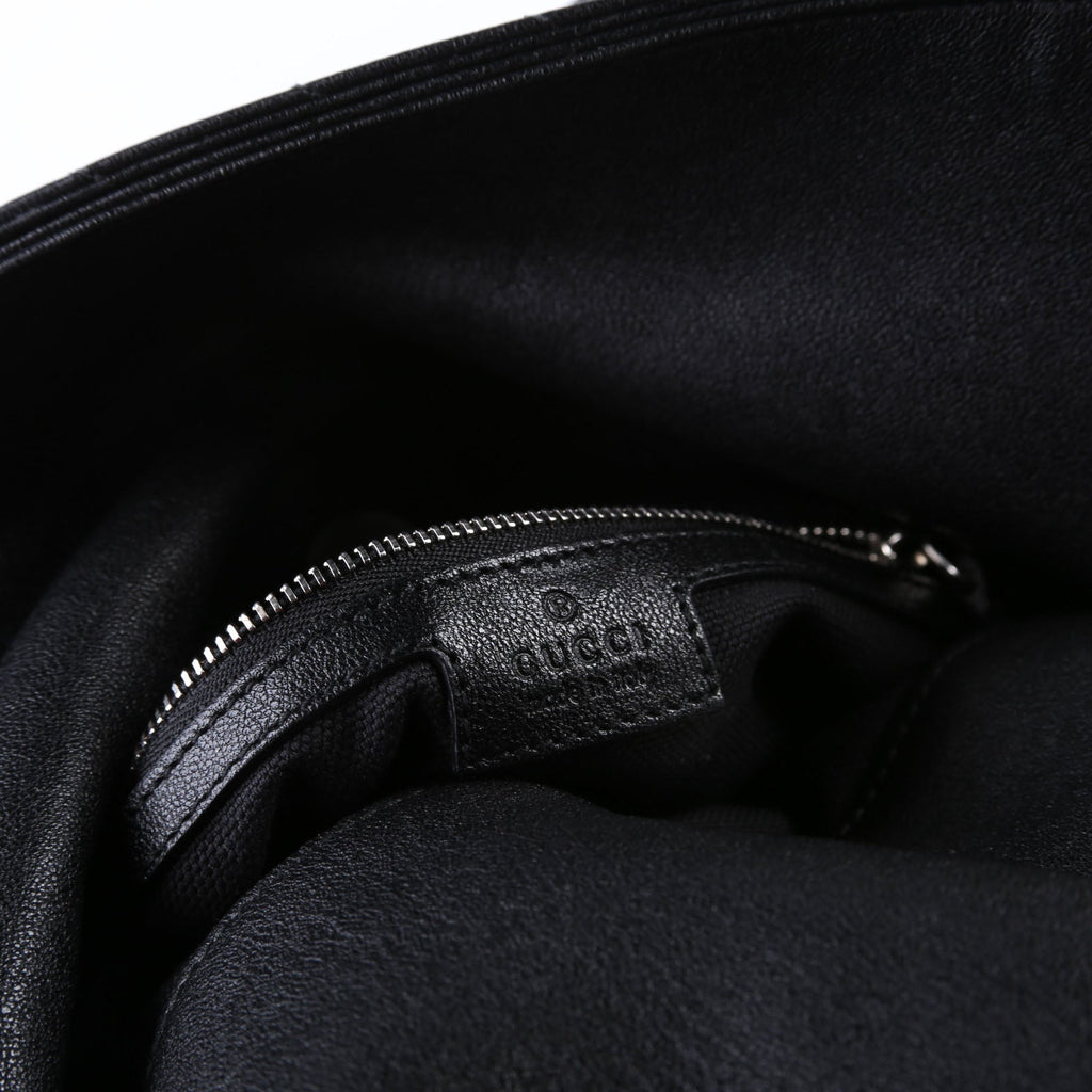 751516 Blondie Medium Leather Tote Black