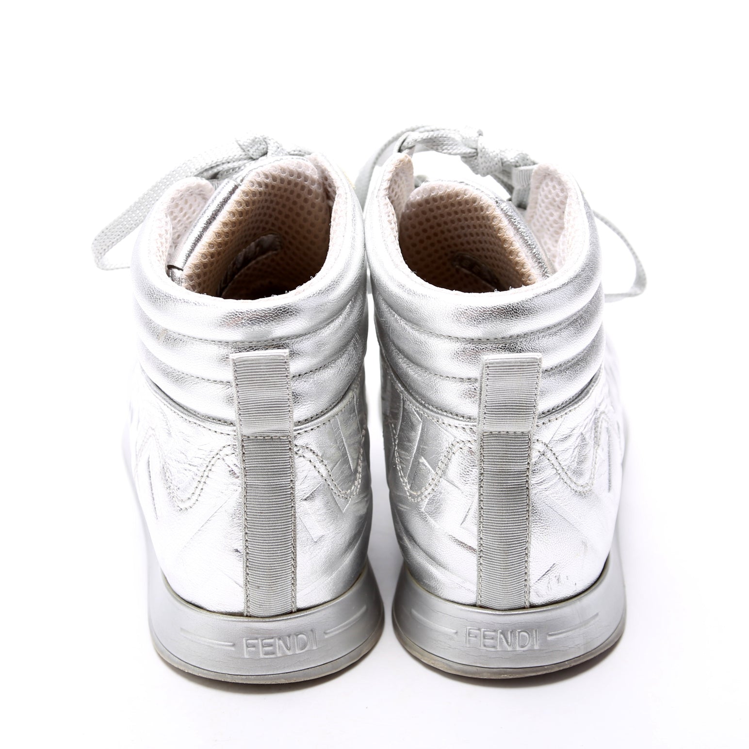 Fendi X Nicki Minaj FF Embossed High Top Sneakers Size 37