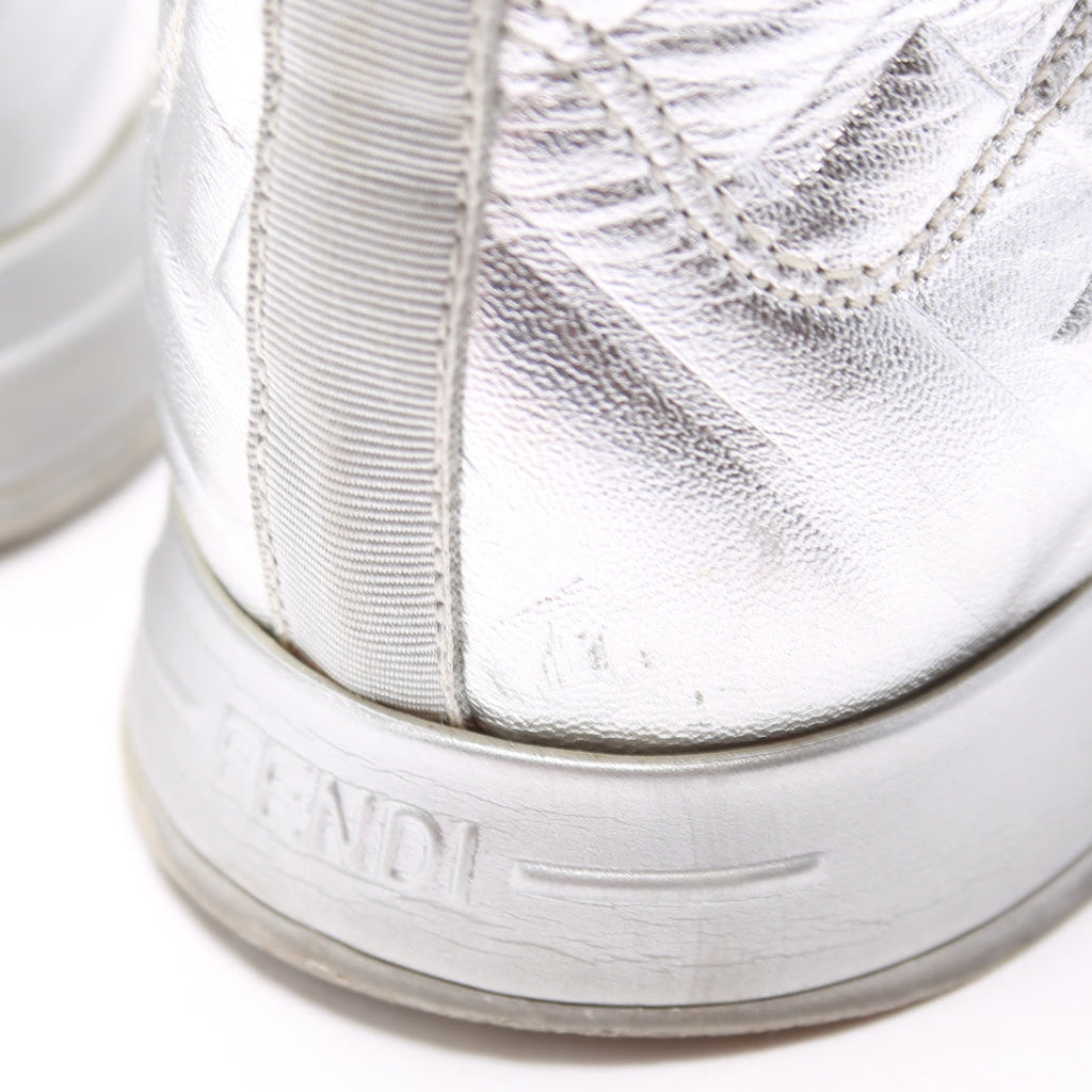 Fendi X Nicki Minaj FF Embossed High Top Sneakers Size 37