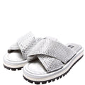 Rhinestone Crossover Slides Size 38