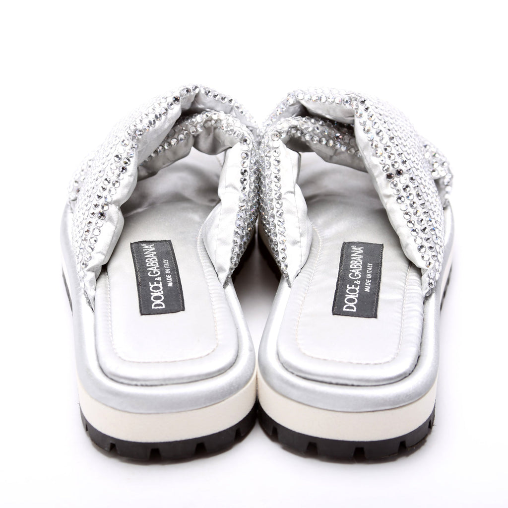 Rhinestone Crossover Slides Size 38