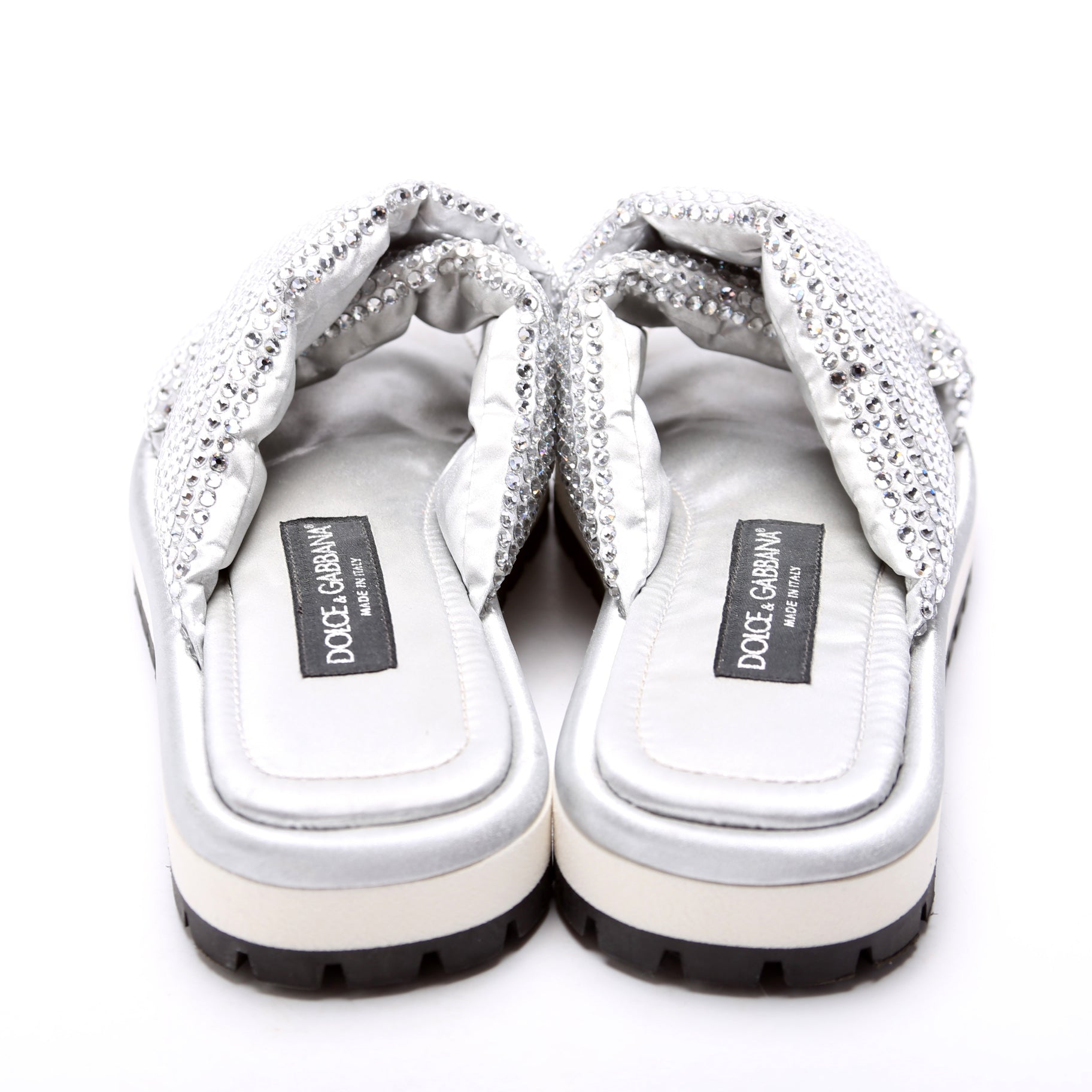 Rhinestone Crossover Slides Size 38