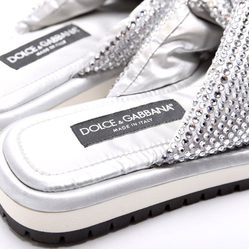 Rhinestone Crossover Slides Size 38